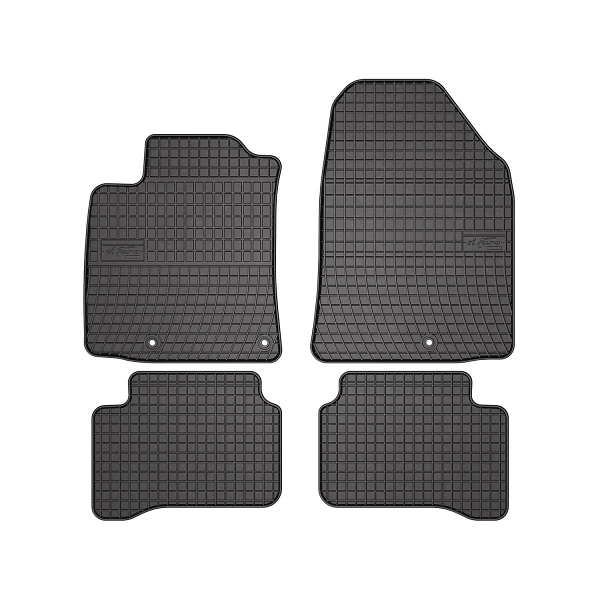 Hyundai Ioniq Floor Mats - Omac - El Toro Rubber - Black - 2017-2022